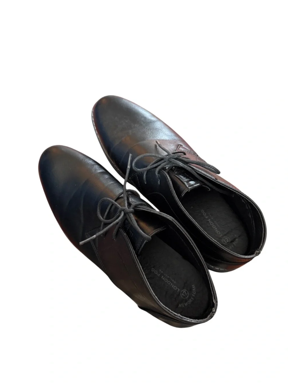 London Fog Men's Black Dress Leather Chukka Boots Size 12